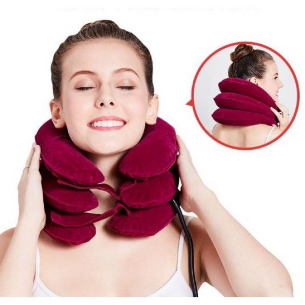 Inflatable Cervical Traction Collar Device for Neck Pain