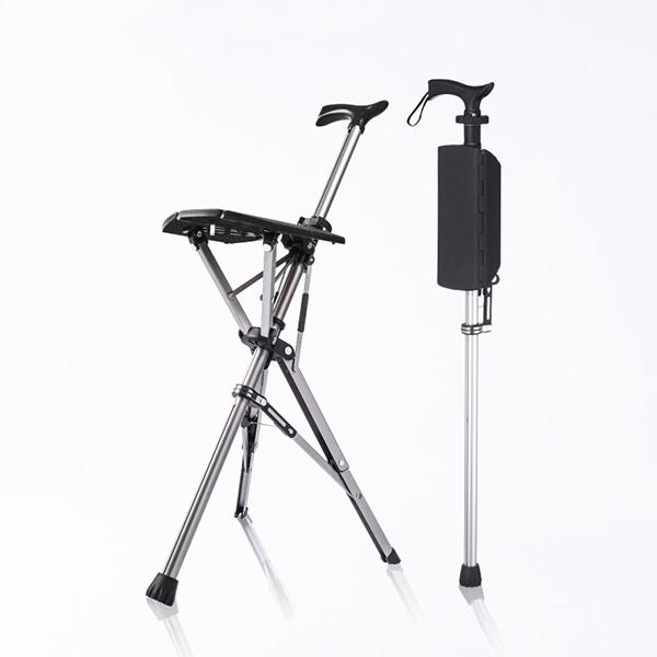 Walking Cane with Seat Folding Stick Chair